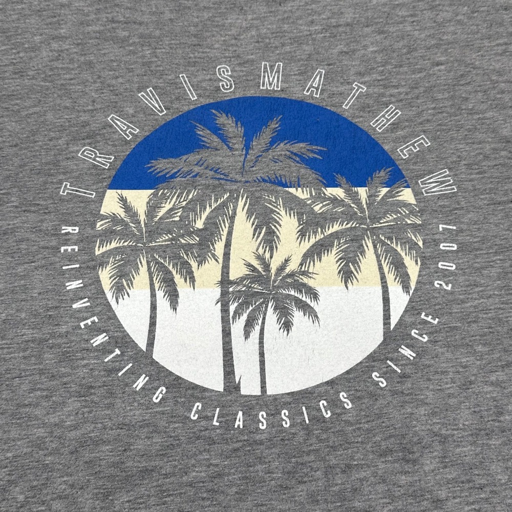 TravisMathew T-Shirt Lot 2 XXL Black Gray Golf Cart Palm Tree Graphic‎ Tee - Picture 8 of 14